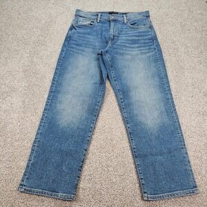 Banana Republic Mid Rise Wide Leg Straight Jeans Blue Wash Denim Size 29